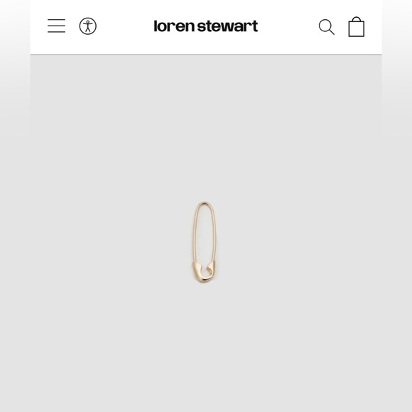Loren Stewart Jewelry - Loren Stewar Mini Yellow Gold Safety Pin Earring